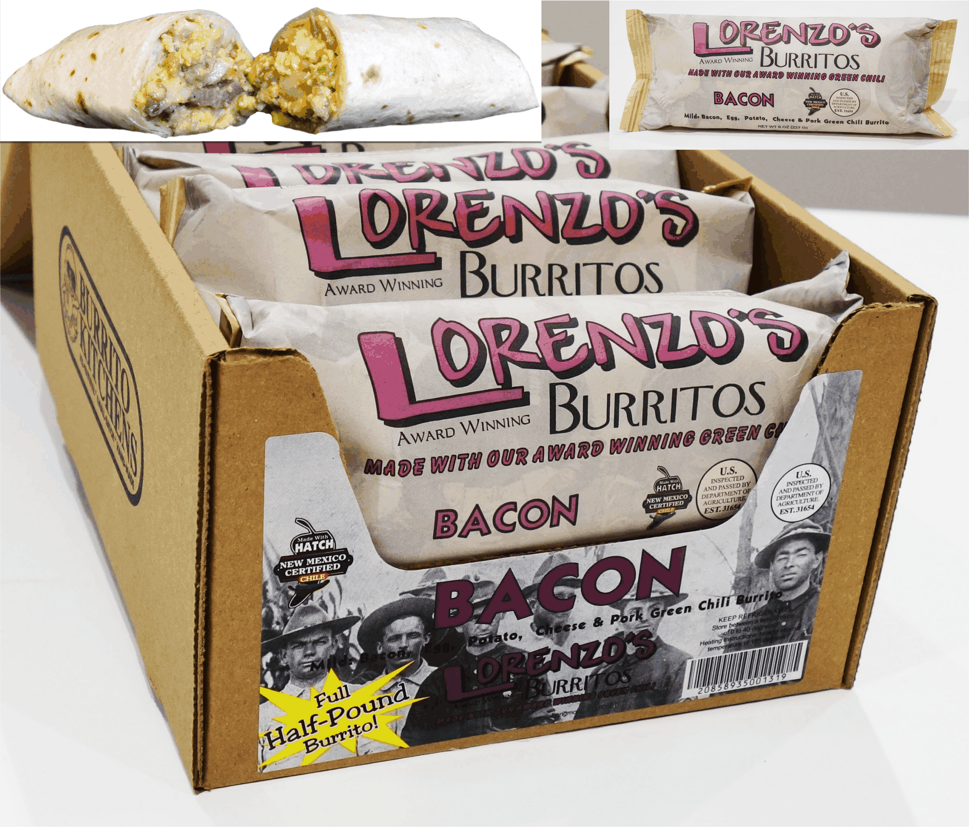Lorenzo's Bacon Breakfast Burrito 12 count Case – Burrito Kitchens