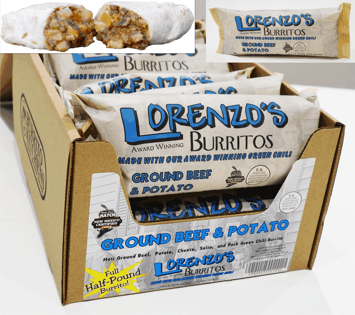 Lorenzo's Ground Beef and Potato Burrito 12 count Case – Burrito