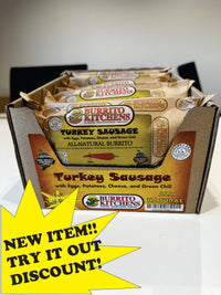 Burrito Kitchens Turkey Sausage Breakfast Burrito 12 count Case